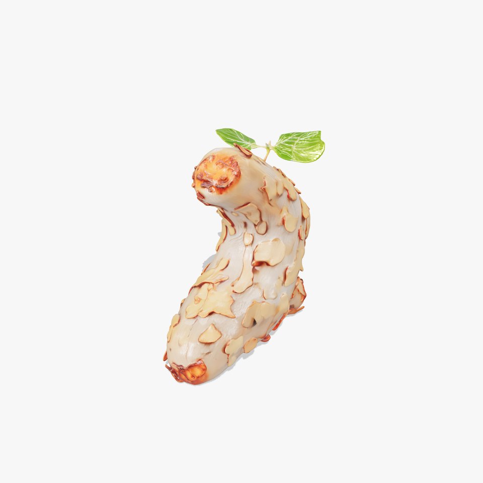 Dry Tree Branch with Leaves Model Pack